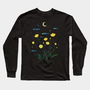 Flowers and Fish Long Sleeve T-Shirt